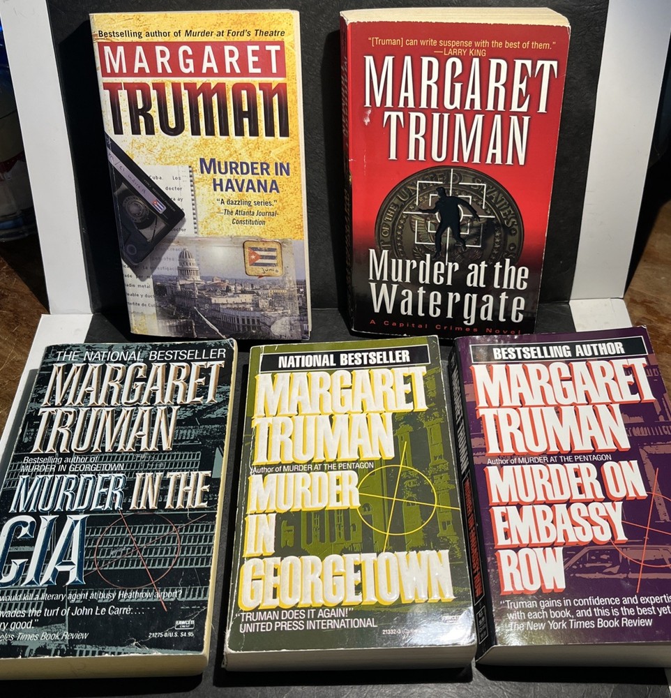 Margaret Truman Paperback Murder Mystery Books, Set Of 5~4 Set In Washington DC
