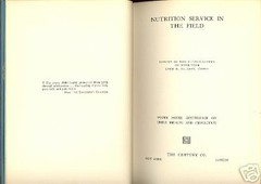 Child Health Medical Services NUTRITION IN THE FIELD