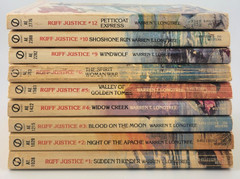 Ruff Justice Lot 18 Books Warren T Longtree Adult Western #1 23 27 28 Rare VNTG