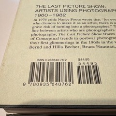The Last Picture Show: Artists Using Photography 1960-1982 Jan Dibbets Hardcove…