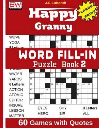 Happy Granny Word Fill-in Puzzl, Paperback by Lubandi, J. S., Brand New, Free…