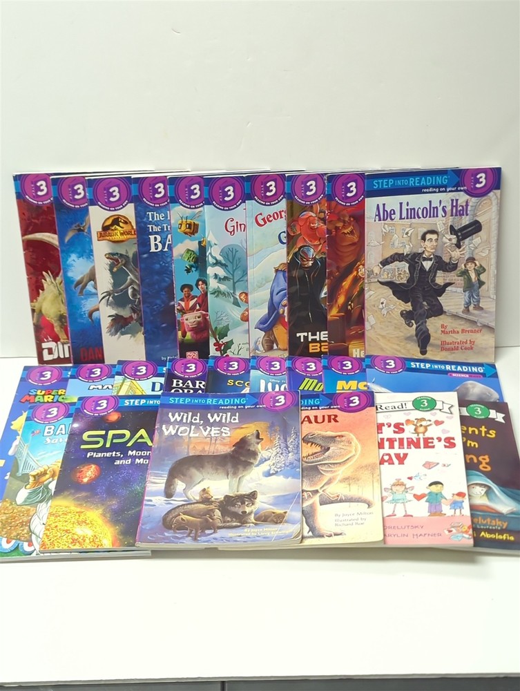 Lot of 25 „I Can Read” & „Step-Into-Reading” Level 3 Readers perfect kids 4 to 7