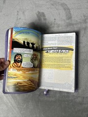 The Action Bible Study Bible ESV – Lavender Premium Edition – VG