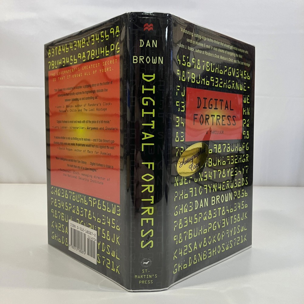Dan Brown Digital Fortress SIGNED 1st Edition & Print 1998 HCDJ St Martin Press