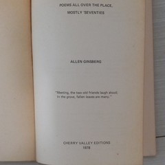 Poems All Over the Place by Allen Ginsberg Paperback Cherry Valley 1978 First E…