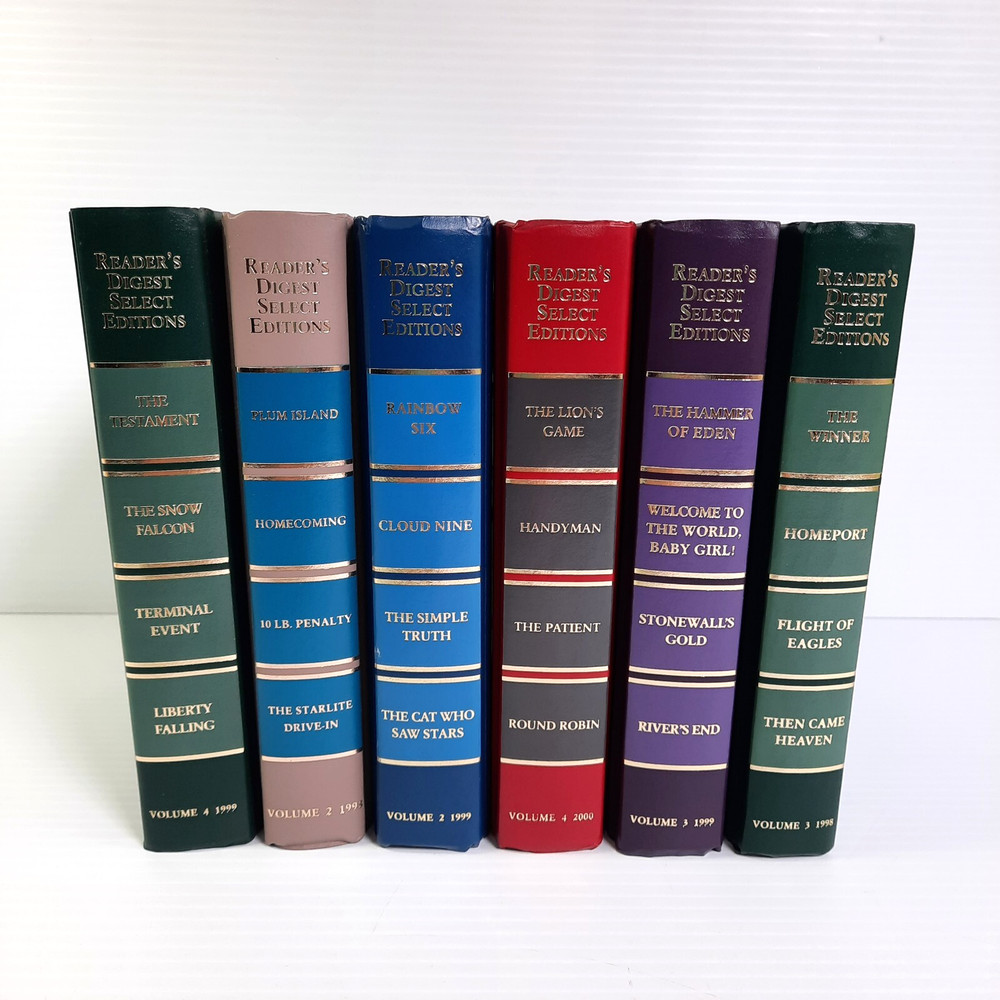 Reader’s Digest Condensed Books Lot of 6 Staging Multicolor Decor Display HC #6