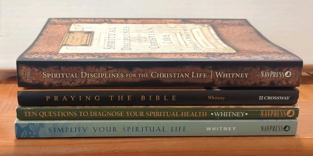 Lot 4 Donald S Whitney: Praying the Bible, Spiritual Disciplines, Simplify.. VG!
