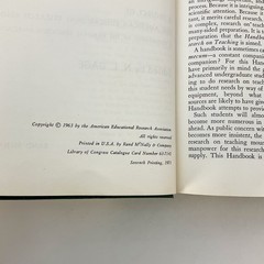Handbook of Research on Teaching Pedagogy Studies Hardcover Book NL Gage 1971