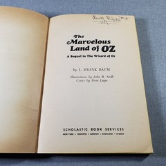 The Marvelous Land of OZ L. Frank Baum 1970 2nd Printing Illustrated Scholastic