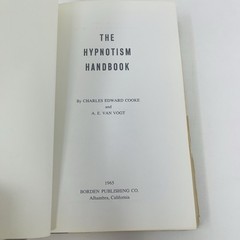 Hypnotism Handbook C.E. Cooke A.E. Van Vogt 1965 HC DJ 2nd Ed 10th Printing