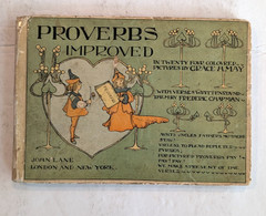 1920 PROVERBS IMPROVED 24 COLOR ENGRAVED CHILDREN ILLUSTRATED COMIC BOOK 103 PGS