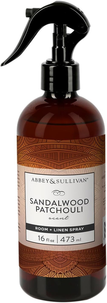 Odor Eliminating and Refreshing Linen and Room Spray, Sandalwood Patchouli, 16 O