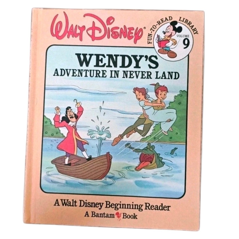 Disney Fun-To-Read Library V 9 Wendys Adventure In Never Land HC 1986 Peter Pan