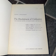 The Development Of Civilization A Documentary History Politics, Society Thought