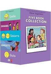 Raina Telgemeier Collection 5 Books Set (Sisters, Drama, Smile, Ghosts, Guts.