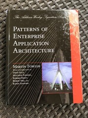 Addison-Wesley Signature Series (Fowler) Ser.: Patterns of Enterprise…