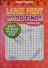 6 New Large Print Word-Finds Puzzle Books Kappa Games Vol #451-478 ~ Search,Hunt