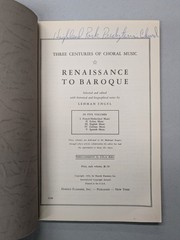 Renaissance to Baroque Vols 1-5 Lehman Engel Flamer Inc PB G+ 260416