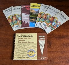 Thomas Guide California Central Valley Cities + *Bonus 7 Other Vtg Calif Maps*
