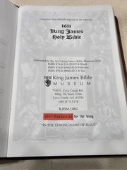1611 King James Bible AV1611 True Facsimile w/ Apocrypha Faux Leather Softcover