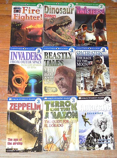 LOT of 9 DK Children Reader Books LEVEL 2 – 4 DINOS Twisters Space Nonfiction