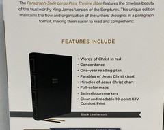 KJV, Paragraph Bible, Large Print 10-Pt, Black Leather-Soft, King James Version