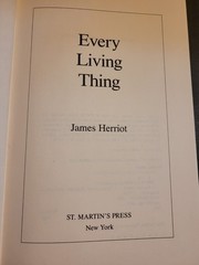 Vtg 1992 „Every Living Thing” Book By James Herriot. Hardcover. First Edition.