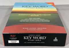 Hebrew Greek Key Word Study Bible KJV Genuine Leather Black AMG Publishers Box