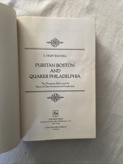 Puritan Boston And Quaker Philadelphia, Baltzell. Free Press 1979. Signed 1st Pr