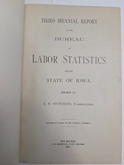 1889 Iowa Bureau of Labor Statistics Third Biennial Report Coal Mining Wage Book
