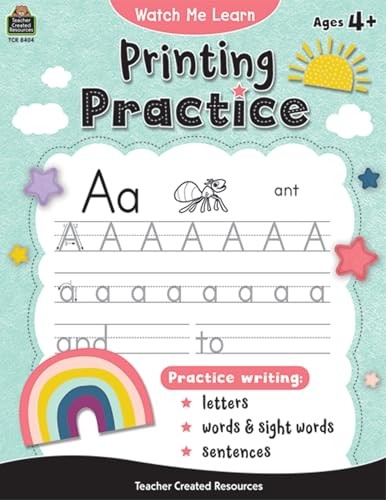 Watch Me Learn: Printing Practice A…, Teacher Created