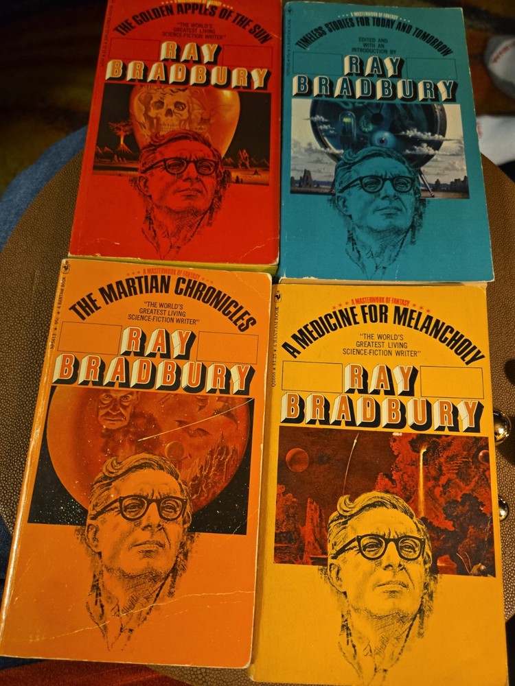Lot of 4 A Masterwork of Fantasy Ray Bradbury Bantam Paperbacks Vintage Sci Fi