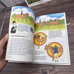 2 German Childrens Books HC Animals Horses Pony Jungle Tiger Fisher Reader Lot