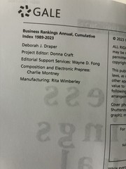 Business Rankings Annual – Cumulative Index covering 1989-2023 – 3 Volumes Set