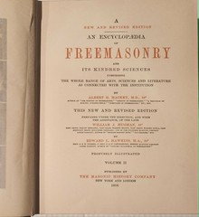 RARE ANTIQUE 1916 Encyclopedia of Freemasonry Albert Mackey 2 Vol. Set Embossed