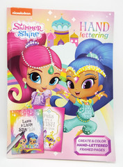 2 Shimmer and Shine books: Shapes & Colors / Hand Lettering Pre-K Workbook NEW*