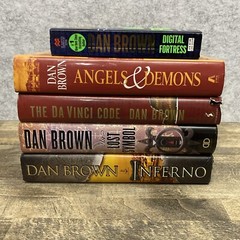 Dan Brown Lot of 5 Novels: 4 Robert Langdon Series HB/DJ & Digital Fortress PB