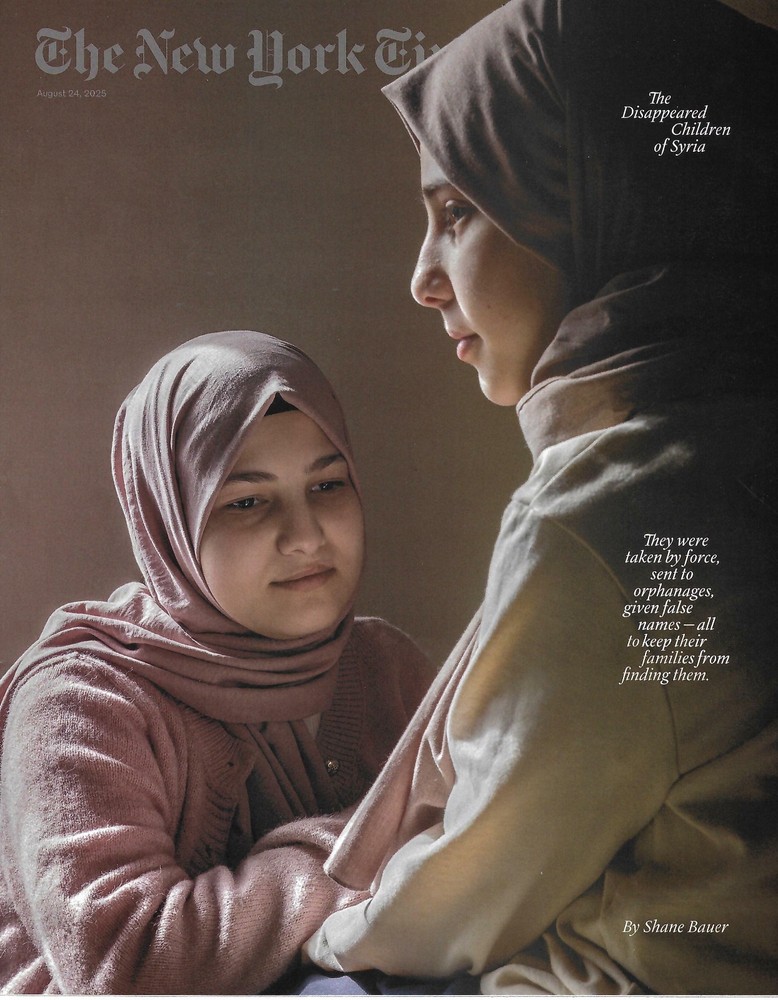 NEW YORK TIMES MAGAZINE August 24 2025 CHILDREN OF SYRIA al-Assad CHRIS VOSS