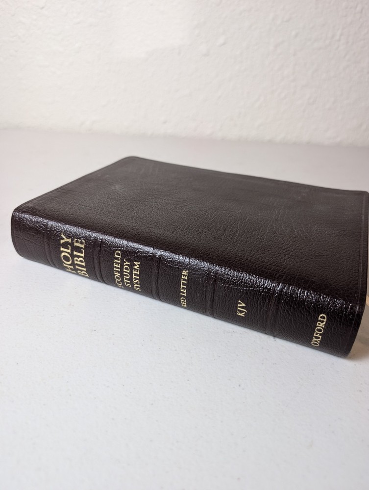 Holy Bible Scofield Study KJV Red Letter 2003 Indexed Oxford Burgundy Nice!