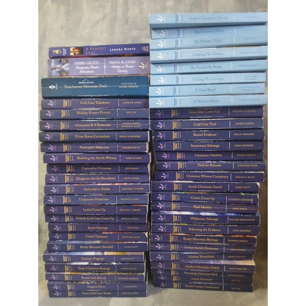 50 Lot Love Inspired Suspense Romance Books Christian Fiction Harlequin Bundle