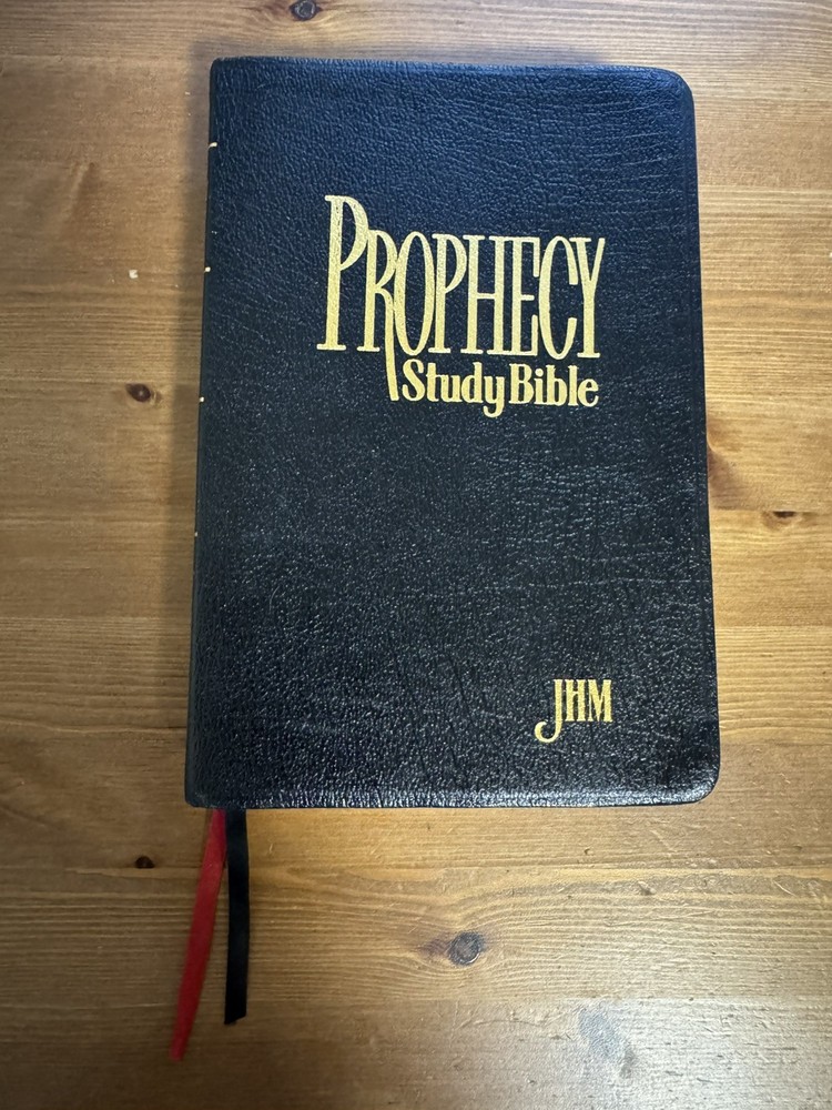1997 Prophecy Study Bible John Hagee Ministries NKJV Black Bonded Leather