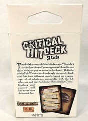 Paizo 2011 Pathfinder RPG Game CRITICAL HIT DECK Accessory Cards PZO3001-2
