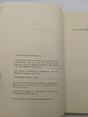 Lies Like Truth by Harold Clurman (1958, Grove Press)