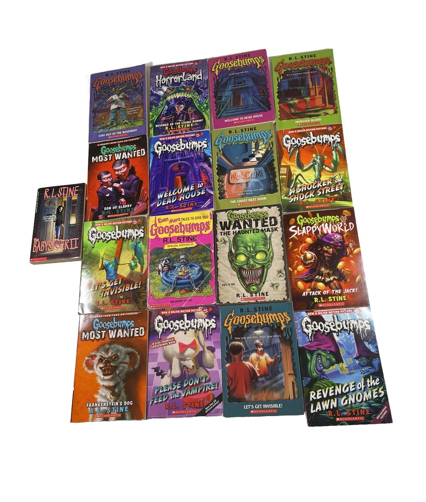 Goosebumps RL Stine Book Lot Of 17 Multiple Titles Preowned Horror Scary Stories
