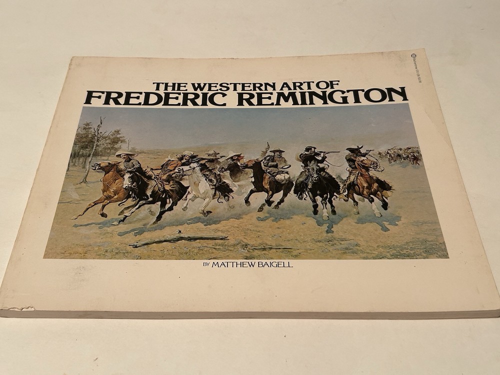 The Western Art Of Frederic Remington Baigell 1976 Damage Back Cover