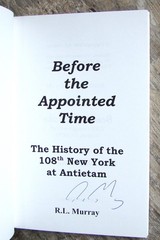 Before The Appointed Time ~2001 PB~ Murray SIGNED Antietam Civil War 108th NY