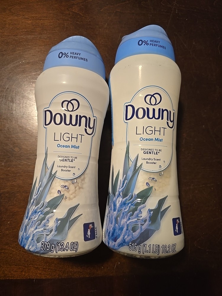 2 Pc Mix Downy Light Scent Booster Beads Ocean Mist 13.4 Oz/18.2 oz (C022)