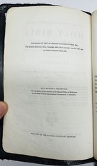 Vntg Black Oxford KJV HOLY BIBLE Leather New Scofield Edition Thumb Index c.1967