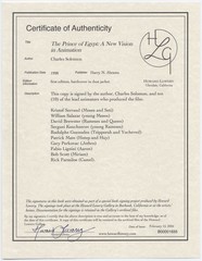 DreamWorks THE PRINCE OF EGYPT Art Book Signed by 10 SUPERVISING ANIMATORS, 1998