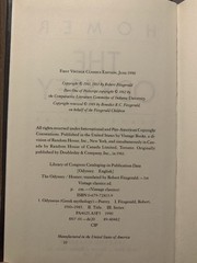 The Odyssey by Homer – Hardcover 1990